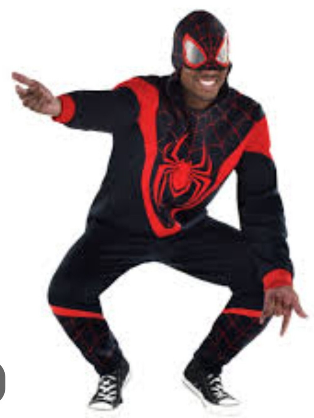Nwt Miles Morales Jogger Set Costume Small Spiderman Halloween Cosplay